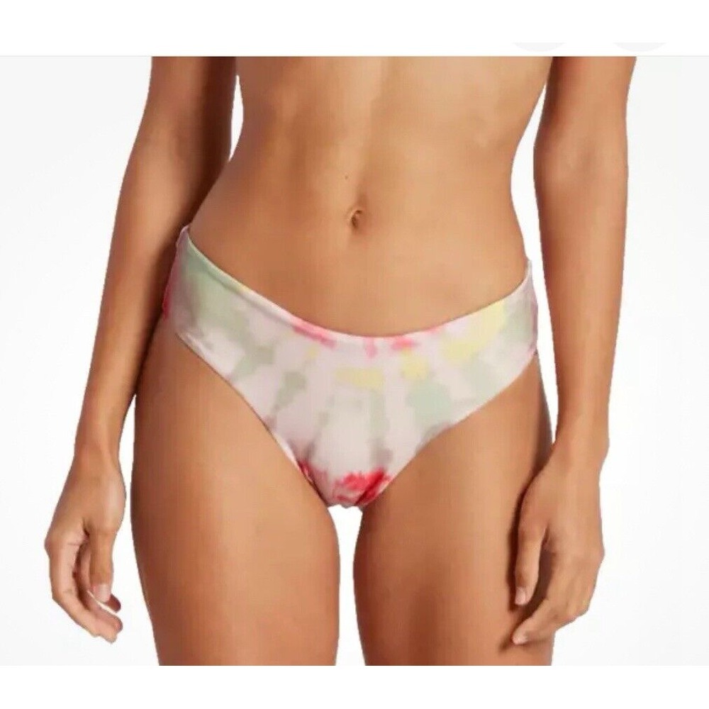 Volcom Circle Back Skimpy Bikini Bottom‎ Multi L17660 Womens Size L NWT Tie Dye